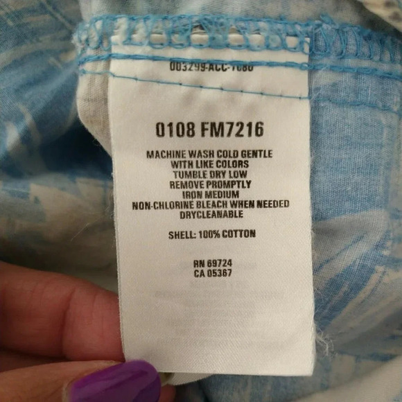 Columbia River Lodge Vented Button Down Shirt Fishing Print Men Size XL Blue - Picture 8 of 11